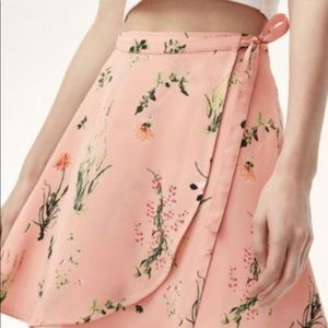 Aritzia Sunday Best Ariel Floral Print Wrap Skirt